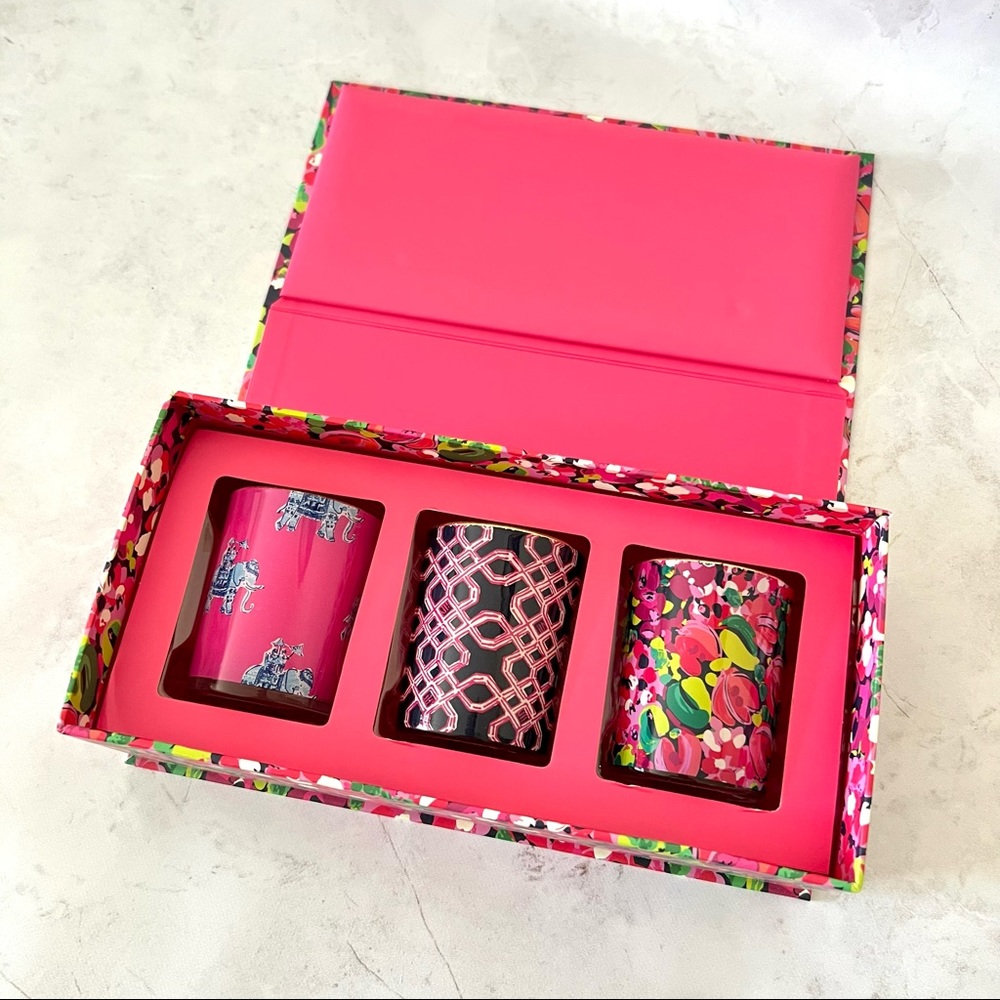 Lilly Pulitzer “Lilly’s Jungle” Votive Candle Set NWT